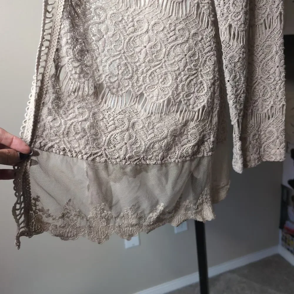 Open Knit Crochet Cardigan Boho